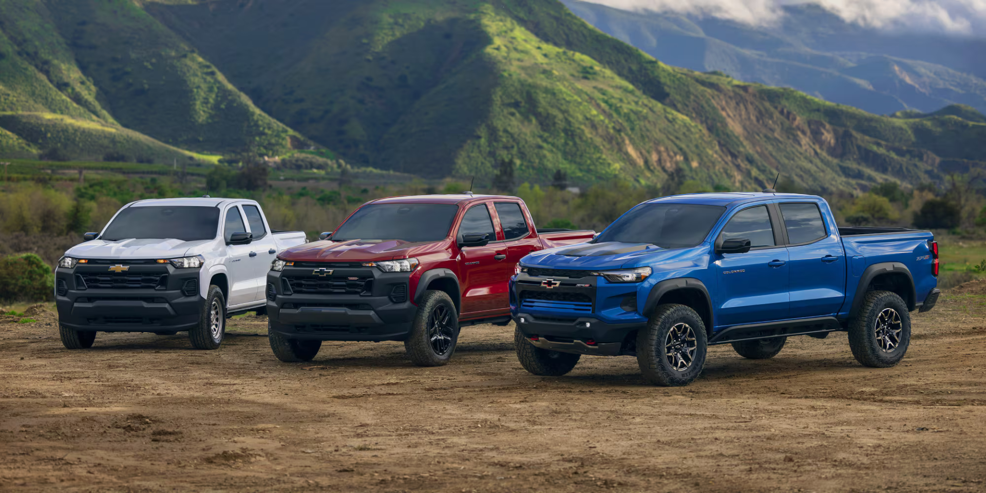 The 2025 Chevrolet Colorado Trail Boss alongside other models