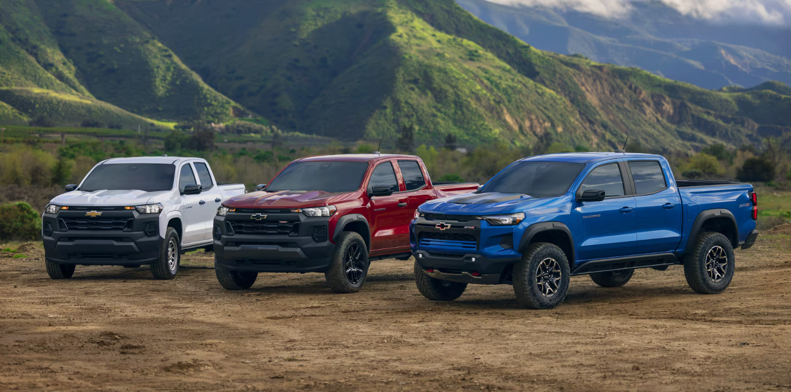 Three Chevy Colorados