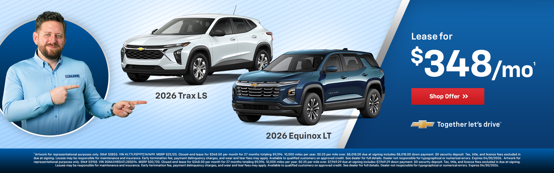 New 2026 Trax and Equinox