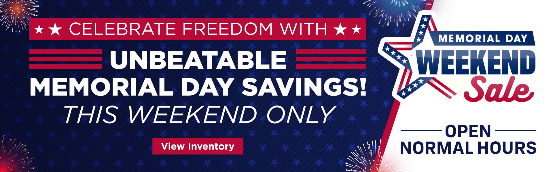 Memorial Day Weekend Sale
