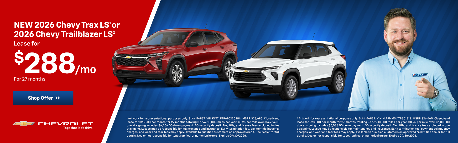 Chevy Trailblazer and Trax lease deal